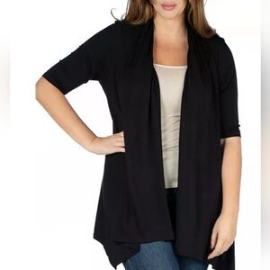 24seven‎ Women's Long Black Cardigan Size 3X